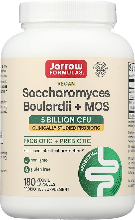 Jarrow Formulas Jarro-Dophilus EPS Probiotics 10 Billion CFU Saccharomyces Boulardii Probiotics + MOS 5 Billion CFU Probiotic Yeast