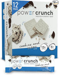 Power Crunch Whey Protein Bars High Protein Snacks with Delicious Taste Cookies and Cream 1.4 Ounce (12 Count)