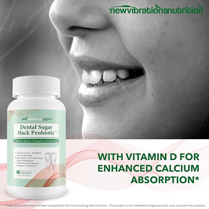 Dental Sugar Hack Probiotic - Our Best Oral Health Probiotics - Pro Dental Probiotics for Teeth Mouth Gums &amp Bad Breath - Gut &amp Oral Health Biotics for Teeth and Bad Breath Probiotic Dental