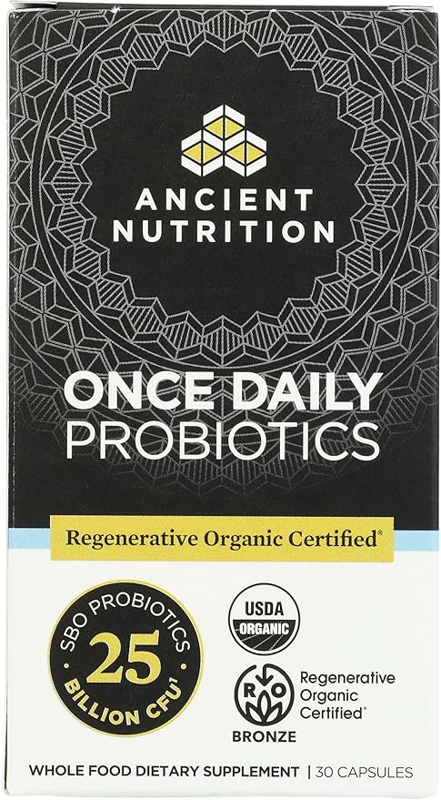 ANCIENT NUTRITION Organic Daily Probiotics 25B 30 CT