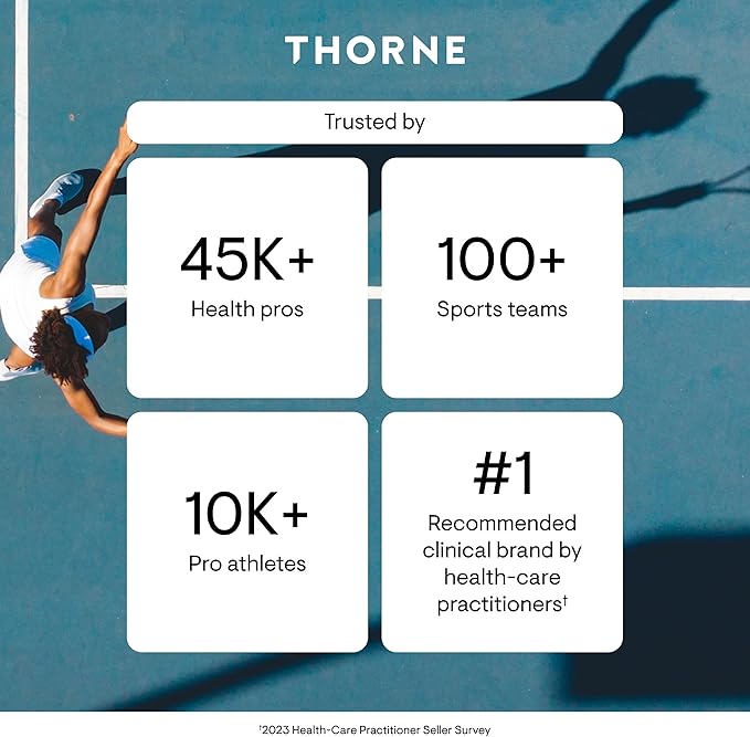 THORNE - Plant Protein - 22 Grams of Vegan Protein Powder - Pea Rice &amp Chia Seed Protein with Complete Amino Acid Profile - NSF Certified for Sport - Chocolate - Gluten-Free - About 20 Servings
