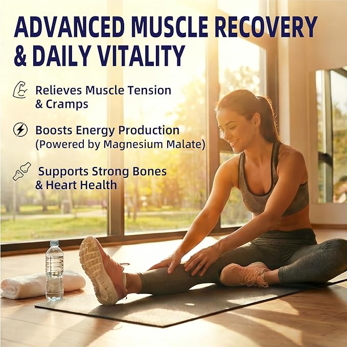 Magnesium Complex Supplement with 10 Forms of Elemental Magnesium 1200 mg per Serving Magnesium Glycinate Citrate Malate &amp Taurate High Absorption Vegan Capsules Non-GMO
