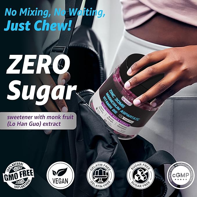 Vegan Omega 3 Gummies with Zinc and Magnesium Supplement