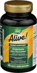 Nature's Way Nature's Way Alive! Calcium Bone Formula Max Absorption Plant Source Calcium 180 Tablets 180 Count