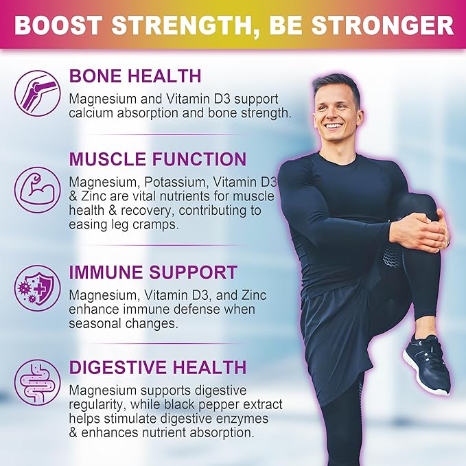 Magnesium Gummies 400mg | 5-in-1 Magnesium Complex for Women &amp Men: Mag Glycinate Citrate Malate Chloride &amp Taurate | w/Ashwagandha D3 &amp Zinc for Relaxtion MoodEnergy | Sugar-Free V