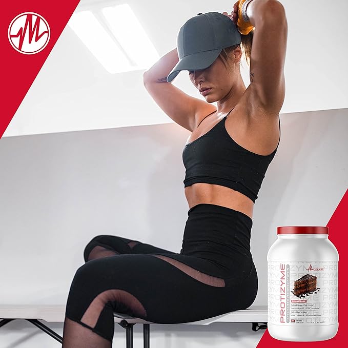 Metabolic Nutrition Protizyme 100% Whey Protein Powder High Protein Low Carb Low Fat Whey Protein Digestive Enzymes 24 Essential Vitamins and Minerals 4 Pound (52 ser)