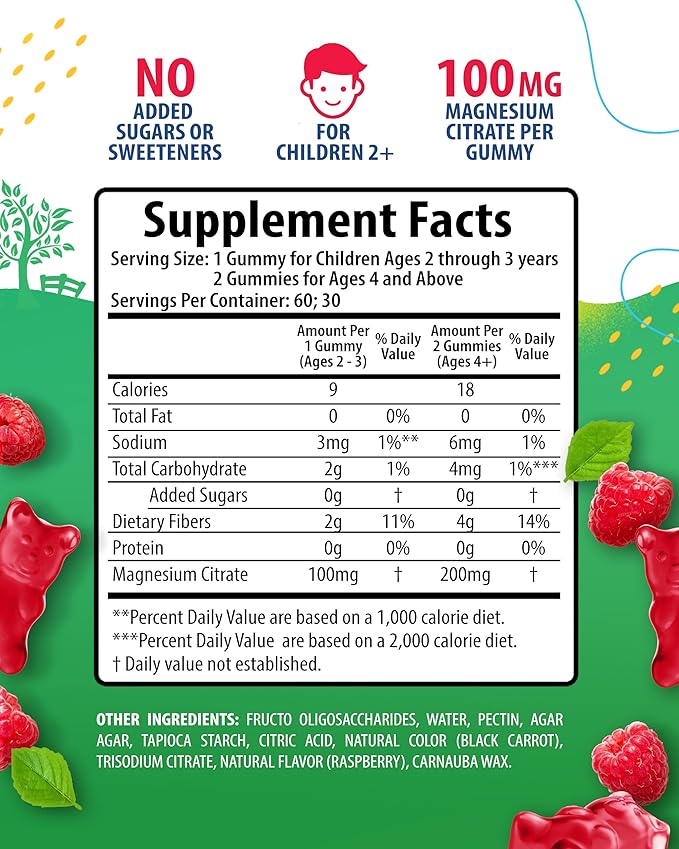 SUNNY SAM Vitamin D3 K2 Gummies 5000 IU &amp Magnesium Gummies for Kids Citrate Chewable Supplement for Mood &amp Muscle Support