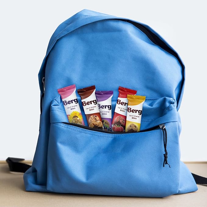 Berg Energy Bites Sunflower Butter &amp White Chocolate – Plant‑Based Protein Snack with 16 g Protein &amp 1 g Sugar – Vegan Gluten‑Free Low Sugar High Fiber Non‑GMO Prebiotic Bites – 1.5 oz (8