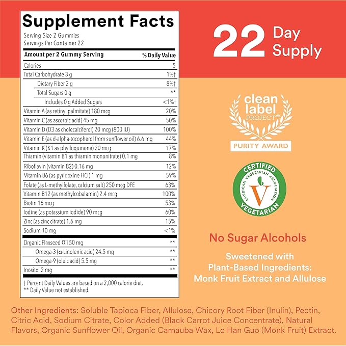 SmartyPants Kids Multivitamin Gummies Bundle: Organic Probiotics Omega 3 Vitamins D3 C B12 B6 A K &amp Zinc Immune Support Sugar Free Strawberry Banana 164 Count