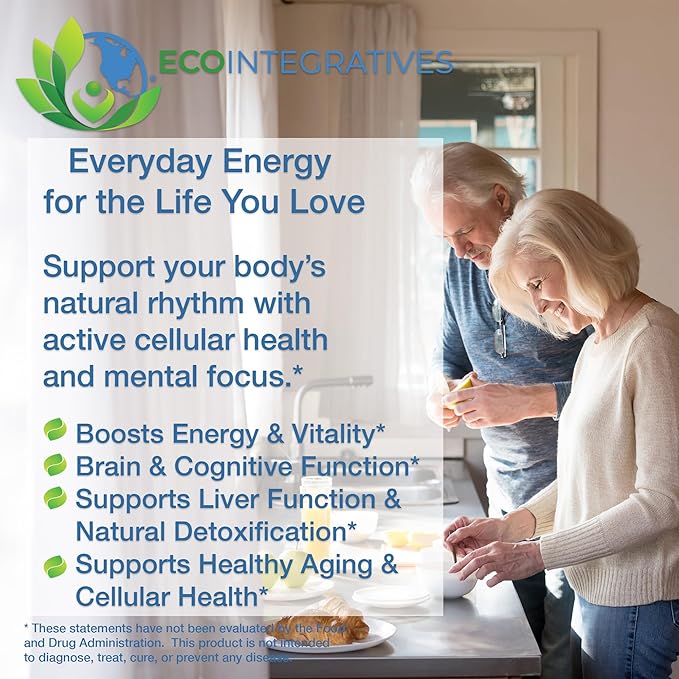 Active NAD+ with Bioavailable Glutathione – Energy Brain &amp Cellular Support Supplement – RiaGev® NAD+ Booster + Provail® Glutathione – 60 Vegetarian Capsules