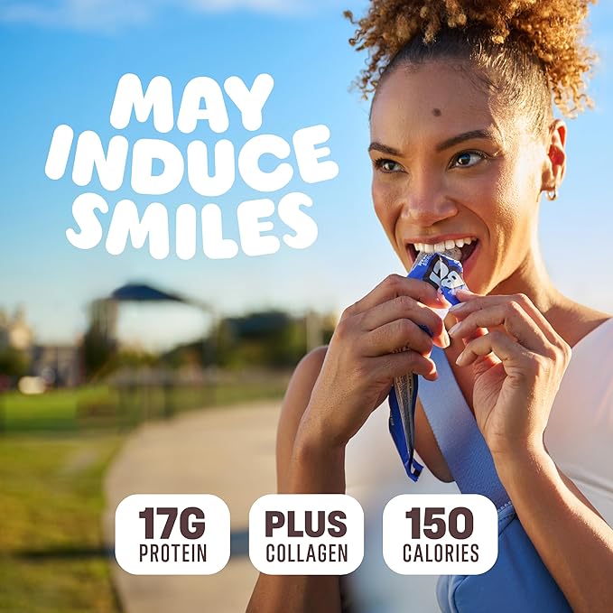 BUILT Bar Puff Protein Bars - Cookies 'N Cream - 17g Protein Snack Bars with Collagen - Calorie Conscious No Gluten Free - 12 Count