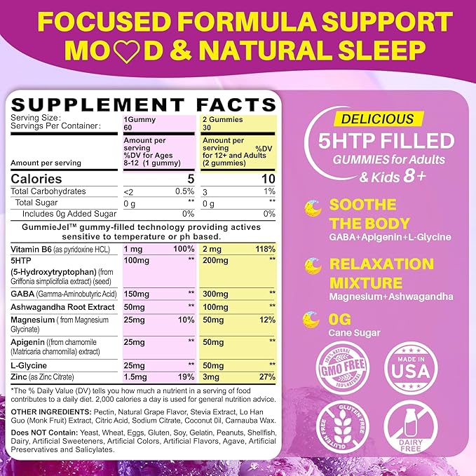 Vegan Omega 3 Gummies &amp 5HTP Gummies