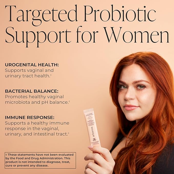 HerCore Essentials Flora Complete - Women’s Vaginal Probiotics Supplement with 4 Clinically Studied Strains – Supports pH Balance for Women &amp Immune Function – Cherry Citrus Flavor – 30 Stick Pack