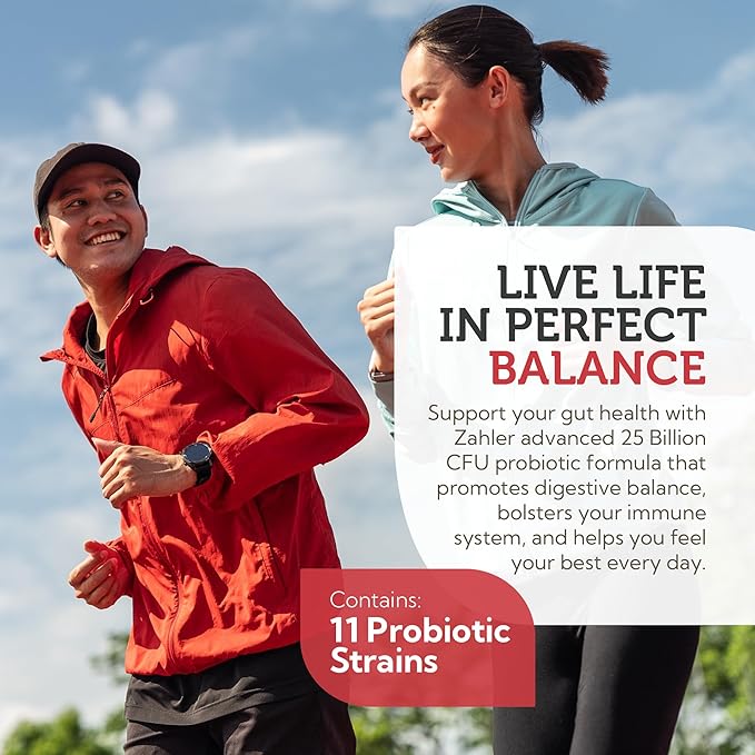 Zahler BioDophilus25 25 Billion CFU Probiotic + Prebiotic - 11 Strains Daily Probiotic Supplement - Kosher Probiotics for Women for Digestive Health Probiotics for Men for Gut Health (120 Capsules)