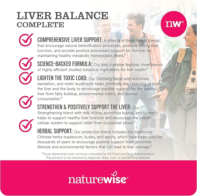 NatureWise [1] Max Probiotics 30 Billion CFU + Organic Prebiotic - 60 Capsules[2-Month Supply] + (Pack of 2) Liver Balance - Milk Thistle Dandelion Turmeric - 60 Capsules[30-Day Supply]