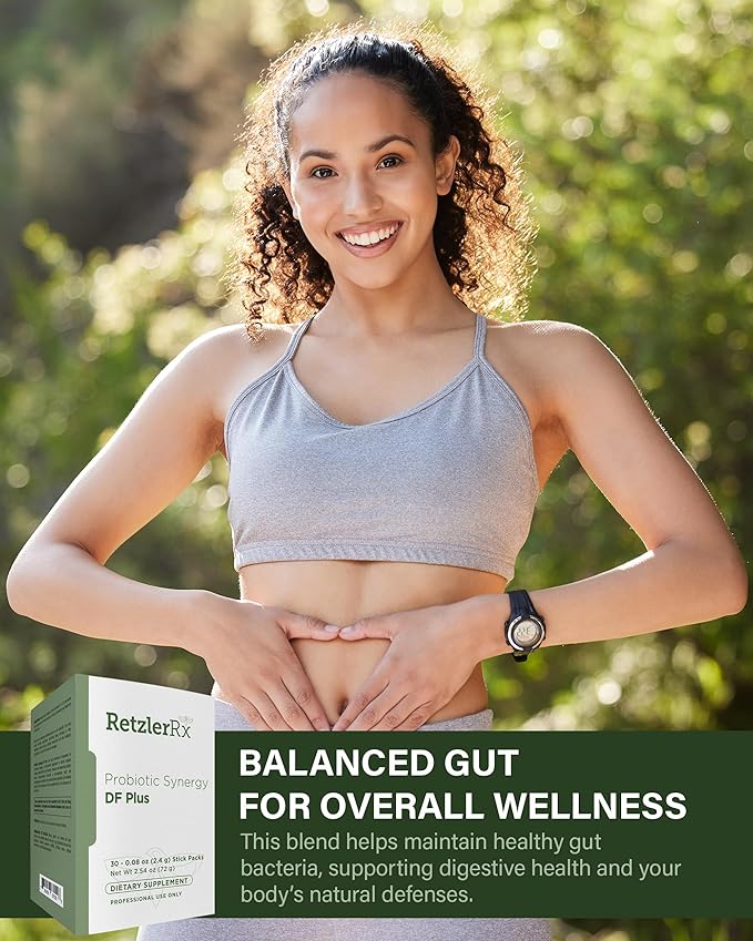 Probiotic Synergy DF Plus - 30 Billion CFU Plus Saccharomyces boulardii and Arabinogalactan - 30 Stick Packs - Comprehensive Support for Gut Ecology* - Professional Formula
