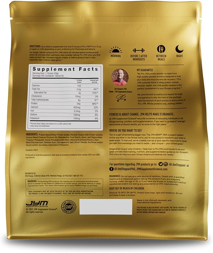 Pro JYM Chocolate Mousse Protein Powder - Whey Protein Isolates Casein &amp Milk Protein Lean Muscle Building for Men &amp Women JYM Supplement Science 45 Servings