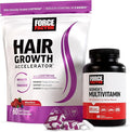Force Factor Hair Growth Accelerator Soft Chews Lustriva &amp Biotin to Promote Thicker Stronger Fuller Hair Hair Growth Vitamins for Women Clinically Studied + Women's Multivitamin with Iron 6