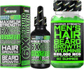 Beard Growth Kit w/ 6X Liquid BIOTIN Supplement with Collagen Peptides + 620000mcg 14-in-1 BIOTIN Gummies/Beard Growth Vitamins &amp Hair Growth Vitamins for Men - Formulated in America