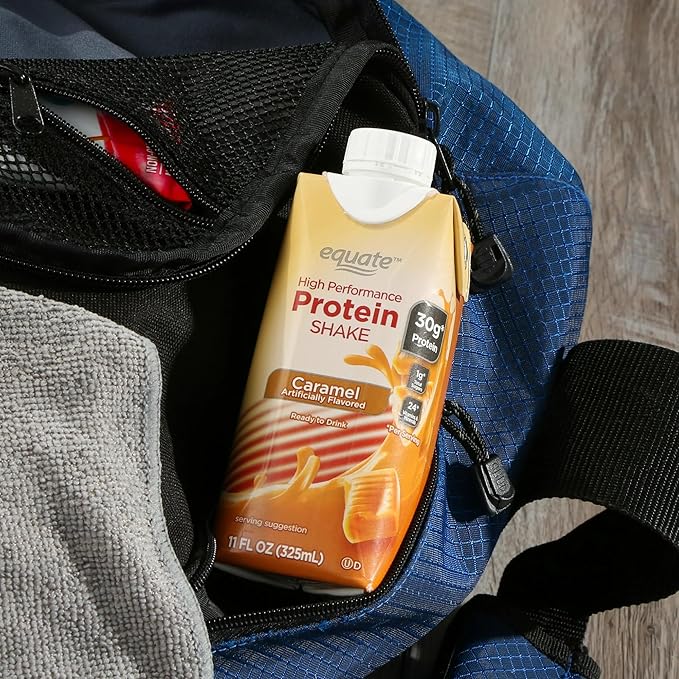 Equate High Performance Protein Shake Meal Replacement 30g Protein Low Sugar Gluten Free Lactose Free Nutritional Shake Ready to Drink for Workout Recovery and Muscle Gain 11 oz