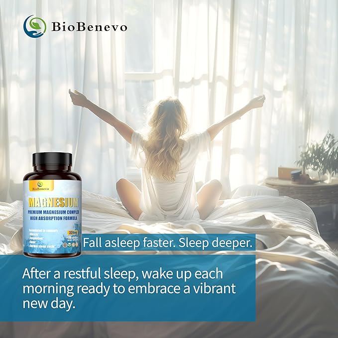 5-in-1 Magnesium Complex | 320mg of Magnesium Glycinate Malate Citrate… | Support for Sleep Muscle Relaxation and Energy Metabolism | High Absorption | Vegan Non-GMO | 120 Capsules (2 Packs)