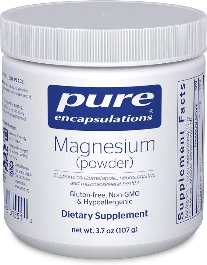 Pure Encapsulations Magnesium (Powder) | Supports Cardiovascular Function Muscle Function and Calming | 3.7 Ounces