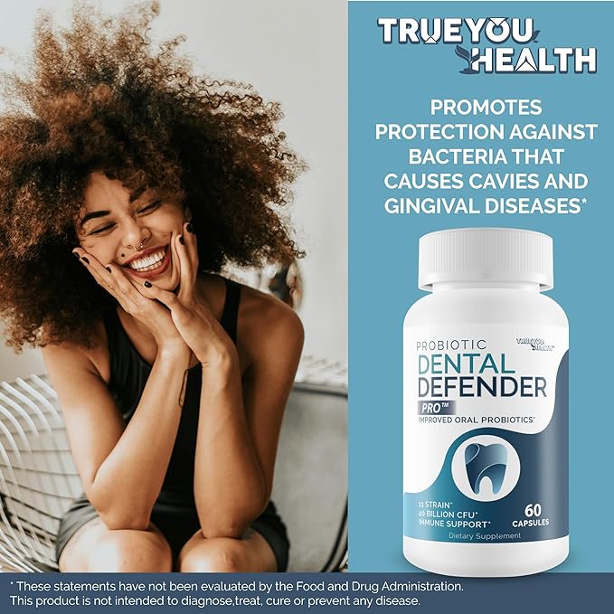 Probiotic Dental Defender Pro - Our Best Oral Probiotics for Teeth and Gums - Healthy Teeth Vitamins Supplements - Oral Health Probiotics - Probiotic Dental Supplements for Teeth Enamel Supplement