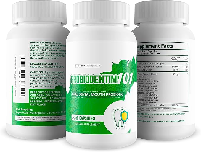 Probio Dentim 101 Oral Probiotics for Teeth and Gums - Pro Dental Probiotics for Oral and Dental Health - Mouth Probiotic Teeth Probiotic - Healthy Prodentim101 Oralbiotics Now - Oral Health Biotics