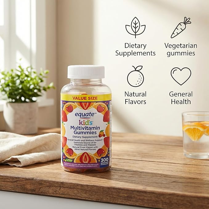 Multivitamin Kids Gummies – Vegetarian Dietary Supplement with Natural Flavors General Health Kids Vitamins