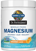Garden of Life Dr. Formulated Whole Food Magnesium 419.5g Powder - Orange Chelated Non-GMO Vegan Kosher Gluten &amp Sugar Free Supplement with Probiotics - Best for Anti-Stress Calm &amp Regul