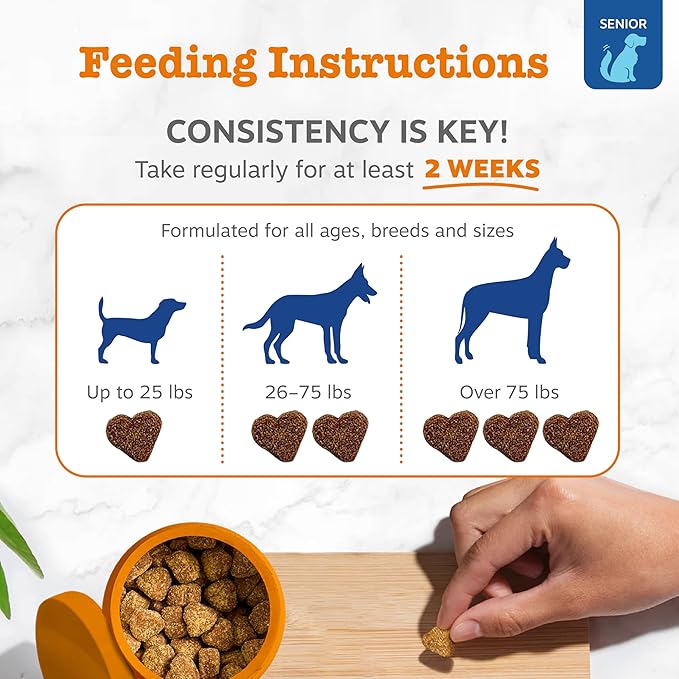 Zesty Paws Senior Dog Multivitamin Treats - Glucosamine for Dogs + Digestive Enzymes &amp Probiotics - Grain Free Dog Vitamins and Supplements for Skin &amp Coat + Immune Health Beef - Advanced - 90