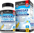 Triple Strength Omega 3 Fish Oil 3000mg - High Potency Omega 3 Supplement for Women and Men Burpless Lemon Flavor Fish Oil - 2250mg Essential Fatty Acids with DHA &amp EPA Wild Caught 180 Softgels