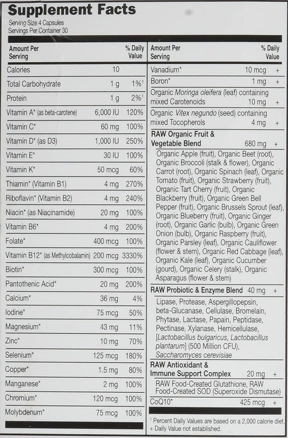 Garden Of Life Vitamin Code 50 Wiser Womens Multi 120 Veg Capsules