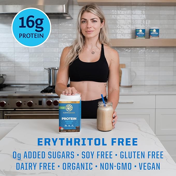Creatine Powder &amp Chocolate Organic Plant Based Protein Powder Set | Bundle &amp Save | Vegan Organic Protein plus Unflavored Creatine Monohydrate (60 Servings Unflavored 32 Servings Chocolate)