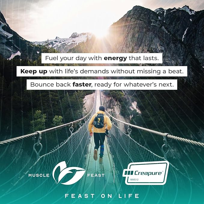 Muscle Feast Creatine + Isolate Big Bundle: 1 Creatine Powder (Unflavored 2lb) + 1 Whey Protein Isolate (Chocolate 5lb) | Premium Supplements Vegetarian Gluten Free