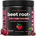 NutraChamps Beet Root Powder Circulation Supplement Superfood Powder Nitric Oxide with Beetroot Juice Super Reds &amp Grape Seed Extract No Sugar Beet Supplement - 8.74 Oz