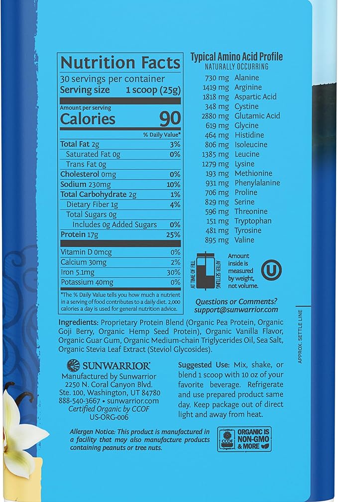 Sunwarrior Creatine Powder &amp Vanilla Organic Plant Based Protein Powder Set | Bundle &amp Save | Vegan Organic Protein Plus Unflavored Creatine Monohydrate (60 Servings Unflavored 30 Servings Va