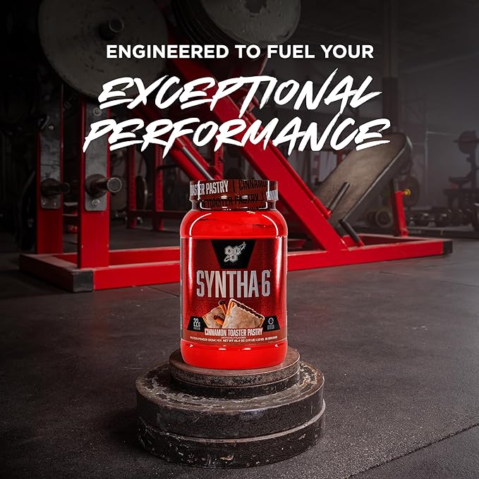 BSN SYNTHA-6 Premium Protein Powder with 6g of Fiber Whey Isolate Micellar Casein Milk Protein Isolate 5g of Fat Cinnamon Toaster Pastry 28 Servings 2.91 Pound (Packaging May Vary)
