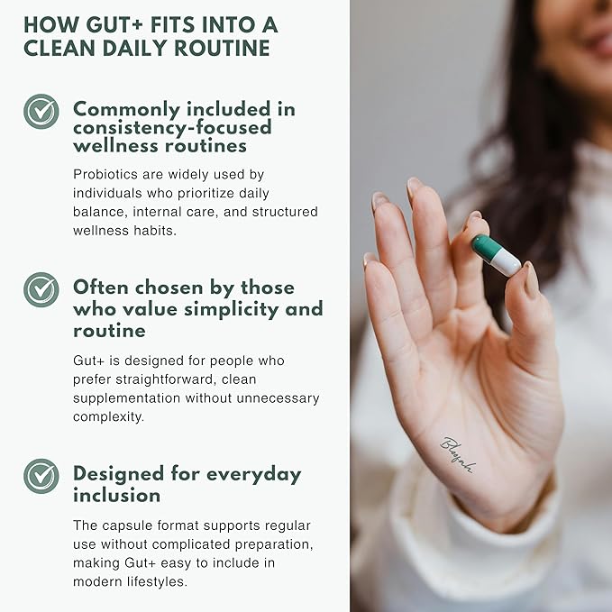 Gut+ Probiotic &amp Prebiotic Capsules for Women – 50 Billion CFU 18 Strain Formula with Cranberry Extract – Daily Gut Digestive &amp Balance Support – Clean Label Supplement – 120 Capsules