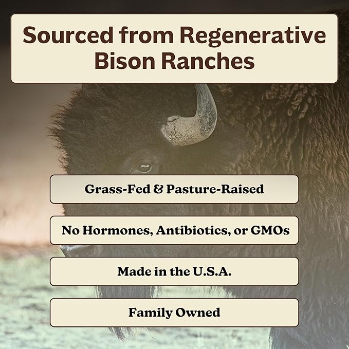 MK Supplements American Beast Bison Organ Supplement for Athletes Supports Strength Endurance &amp Recovery Freeze-Dried Non-GMO Bison Liver &amp Bison Heart 30 Servings (3000 mg Each)