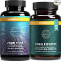 Primal Harvest Probiotics &amp Vision Supplements for Women and Men Vision and Eye Support Complex with Lutein Zeaxanthin Bundle