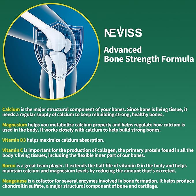 NEVISS Algae Calcium Gummies 600mg + Sugar Free Probiotics Gummies