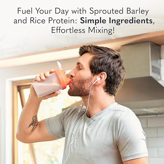 Garden of Life Plant-Based Sprouted Barley Protein Vanilla Caramel with 21g Protein 0g Sugar &amp Clean Ingredients Upcycled Barley Probiotics Non-GMO use in Shakes Smoothies &amp Baking 20