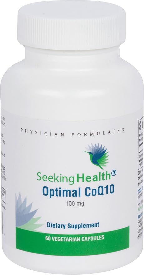Seeking Health CoQ10 &amp Optimal Electrolyte Sticks Lemonade—CoQ10 for Heart &amp Energy Support and Lemonade Electrolyte Stick Packs for Hydration (60 Capsules)