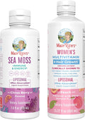 MaryRuth Organics Sea Moss Liposomal (Citrus Berry) &amp Women's Multivitamin + Hair Growth (Peach) | Clean Label Project Verified® | Vitamins for Energy Beauty &amp Immunity | Vegan Non-GMO