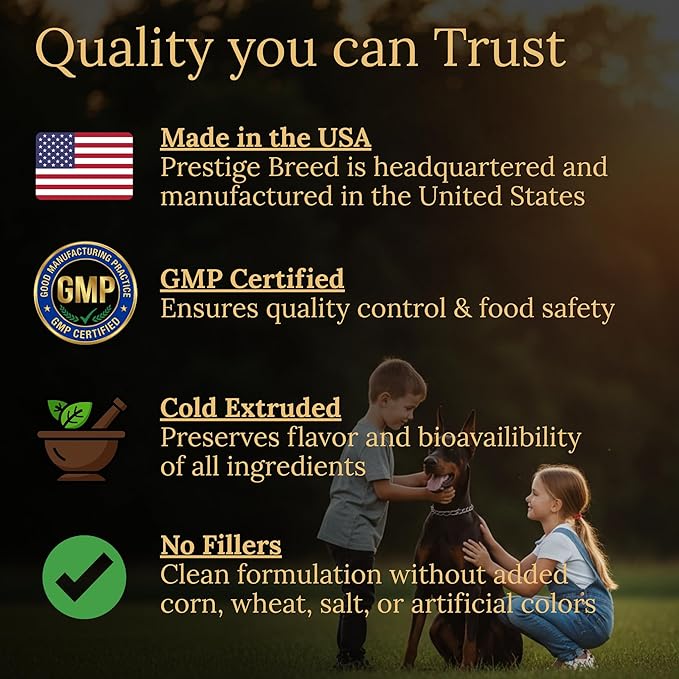 Multivitamins Balanced Nutrition for Your Doberman Pinscher 90 Count Made in The USA with Real Bacon