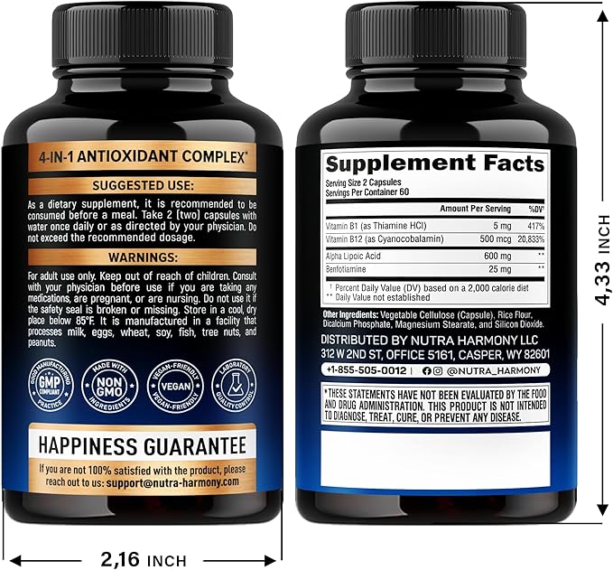 NUTRAHARMONY Alpha Lipoic Acid Capsules &amp Calcium Tablets
