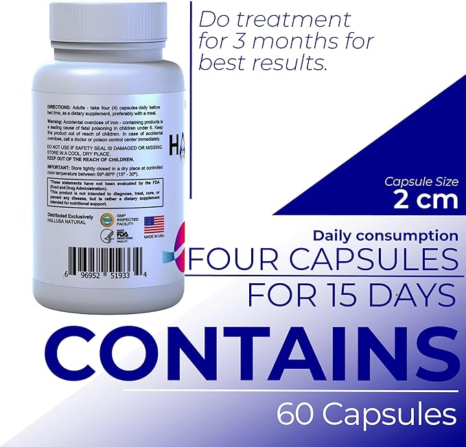 Hallusa Natural HallMulvit Men - Multivitamin for Men Heart Muscle &amp Immune Support + Biotin Iron Vitamin B12 Vitamin C Vitamin E Folate Calcium Magnesium Zinc &amp More - 60 Capsules