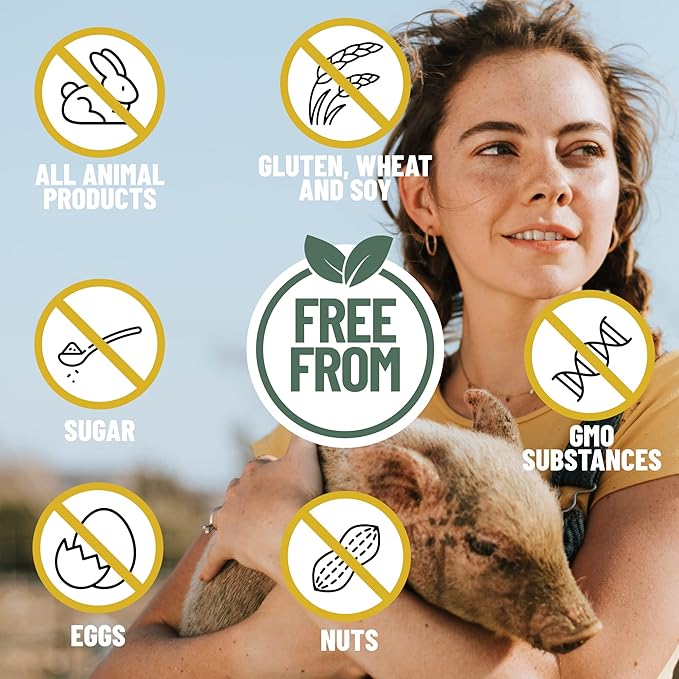 Vegan Vitality Brain Nutrition Bundle - Lions Mane Nootropic Capsules and Vegan Multivitamins. High Strength Plant-Based Supplements for Memory and Focus and Overall Health for Vegans and Vegetarians