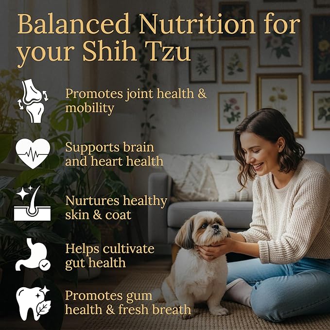 Multivitamins Balanced Nutrition for Your Shih Tzu 90 Count Made in The USA with Real Bacon